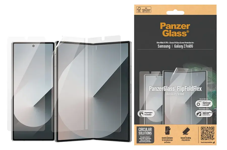 Zestaw PanzerGlass folia Ultra-Wide Fit TPU + szkło hartowane Classic Fit Glass do Samsung Galaxy Z Fold6